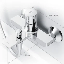 Mitigeur de baignoire TouchReel, Robinet de baignoire, mitigeur salle de bain, Chromé, FXT10500 X-Joy AM.PM
