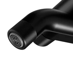Mitigeur de bain thermostatique, noir, GoodHome Selenga