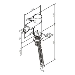 Mitigeur de bidet Robinet de Bidet Chromé, taille S, FXB83100 X-Joy S AM.PM