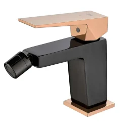 Mitigeur de bidet SKY BATH noir cristal et or rose PVD série INFINITE