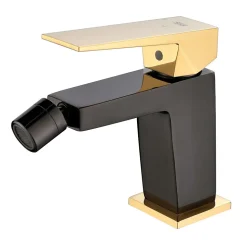 Mitigeur de bidet SKY BATH noir cristal et or PVD série INFINITE