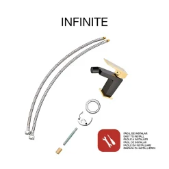 Mitigeur de bidet SKY BATH noir cristal et or PVD série INFINITE