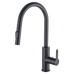 Mitigeur de cuisine avec douchette noir GoodHome Zanthe