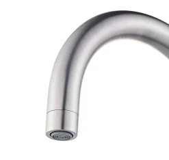 Mitigeur de cuisine effet inox brossé GoodHome Zanthe