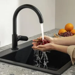 Mitigeur de cuisine en laiton Hansgrohe Vernis noir mat