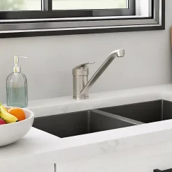 Mitigeur de cuisine nickel brossé Huka