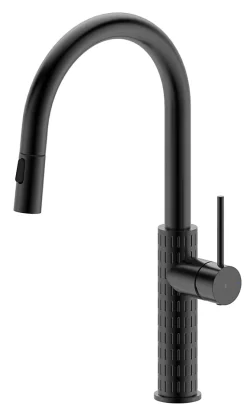 Mitigeur de cuisine noir avec douchette Essebagno Architek