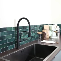 Mitigeur de cuisine noir avec douchette EsseBagno Magnet