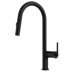 Mitigeur de cuisine noir avec douchette Essebagno Iconic