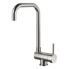 Mitigeur de cuisine rabattable nickel brossé GoodHome Deltana