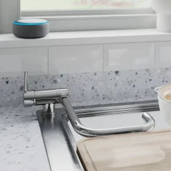 Mitigeur de cuisine rabattable chromé GoodHome Deltana