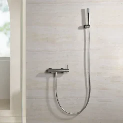 Mitigeur de Douche Anti-Calcaire en Niquel Brossé IMEX MONZA BDM039-5NQ