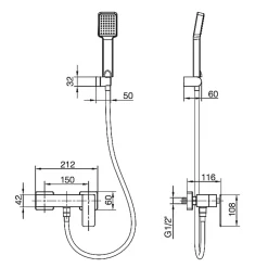 Mitigeur de Douche anti-calcaire Or Rose IMEX PISA BDP048-5ORC