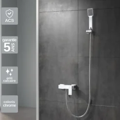 Mitigeur de Douche anti-calcaire Chrome IMEX PISA BDP048-5