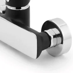Mitigeur de douche entraxe 150 mm Cook & Lewis Wicie en laiton coloris noir