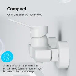 Mitigeur de douche mécanique Robinet Salle de Bain Blanc, FXA20033 X-Joy AM.PM