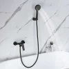 Mitigeur de douche mécanique avec douchette SKY BATH noir mat série NATURE