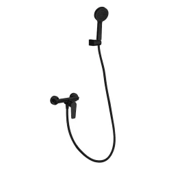 Mitigeur de douche mécanique avec douchette SKY BATH noir mat série NATURE