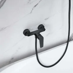 Mitigeur de douche mécanique avec douchette SKY BATH noir mat série NATURE