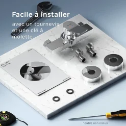 Mitigeur de douche mécanique Robinet Salle de Bain Chromé, FXA20000 X-Joy AM.PM
