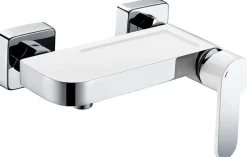 Mitigeur de douche mécanique chromé blanc Edouard Rousseau Tablette
