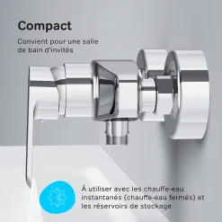 Mitigeur de douche mécanique Robinet de douche Chrome, Flash FNA20000 AM.PM