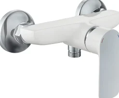 Mitigeur de douche mécanique chromé blanc Edouard Rousseau Milk