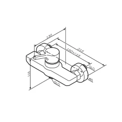 Mitigeur de douche mécanique Robinet Salle de Bain Blanc, FXB20033 X-Joy S AM.PM