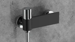 Mitigeur de douche mécanique chromé Edouard Rousseau Black steel