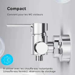 Mitigeur de douche mécanique Robinet Salle de Bain Chromé, FPA20000 Spike AM.PM