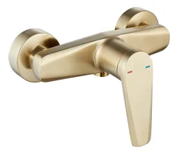 Mitigeur de douche mécanique laiton brossé Edouard Rousseau Gloss