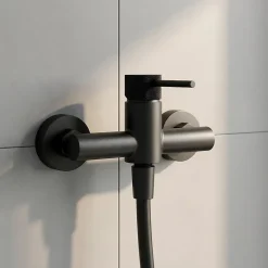 Mitigeur de douche mécanique noir mat, Owens GoodHome