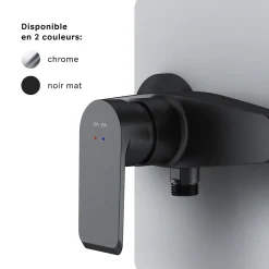 Mitigeur de douche mécanique Robinet de douche Noir, Flash FNA20022 AM.PM