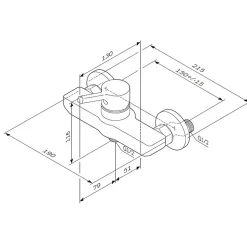 Mitigeur de douche mécanique Robinet Salle de Bain Chromé, FXB20000 X-Joy S AM.PM