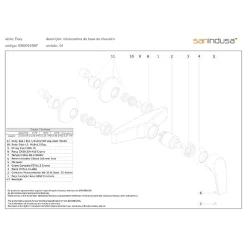 Mitigeur de douche mural contemporain SANINDUSA Easy NF chromé livré avec raccords excentrés et rosaces de finition