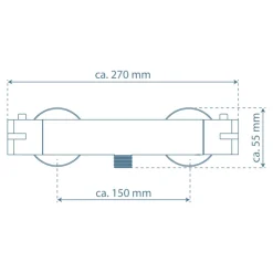 Mitigeur de douche thermostatique Schütte LONDON chromé