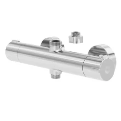 Mitigeur de douche thermostatique, chrome, GoodHome Rannell