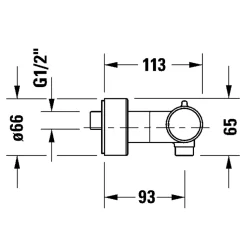 Mitigeur de douche thermostatique DURAVIT 1000 doré poli