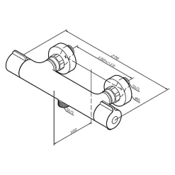 Mitigeur de douche thermostatique Robinet salle de bain Chromé, FGA40000 Gem AM.PM