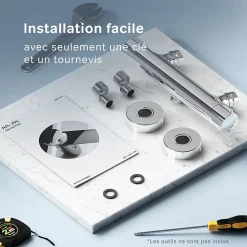 Mitigeur de douche thermostatique Robinet salle de bain Chromé, FGA40000 Gem AM.PM