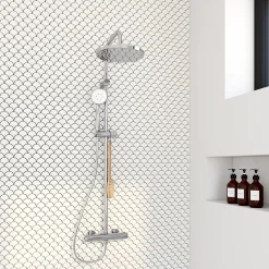 Mitigeur de douche thermostatique chromé Edouard Rousseau Breva