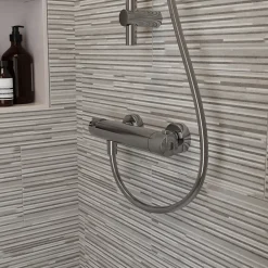 Mitigeur de douche thermostatique, chrome, GoodHome Myra