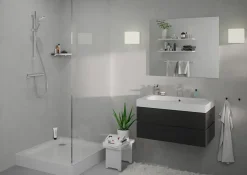 Mitigeur de douche thermostatique avec douchette, flexible et barre réglable chrome Hansgrohe Vernis Blend