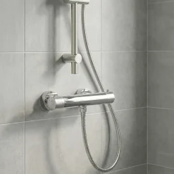 Mitigeur de douche thermostatique, chrome, GoodHome Owens