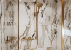 Mitigeur de douche thermostatique bronze brossé, Hansgrohe Ecostat Comfort