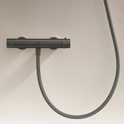 Mitigeur de douche thermostatique avec douchette SKY BATH noir mat Inox S304 série SUPREME
