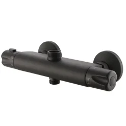 Mitigeur de douche thermostatique noir Edouard Rousseau Breva