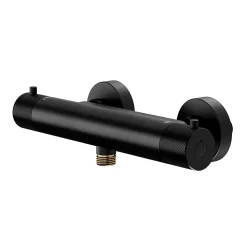 Mitigeur de douche thermostatique, noir mat, GoodHome Owens