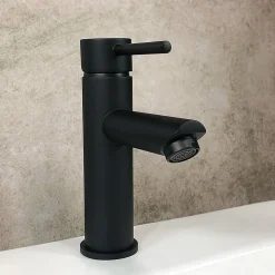 Mitigeur de lavabo à bec court Noir