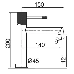 Mitigeur de Lavabo Anti-Calcaire Bec Bas Or Brossé IMEX LINE BDD038-1OC